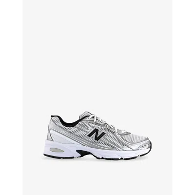 New Balance Mens White Silver Black 740 V2 Branded Mesh Low-top Trainers