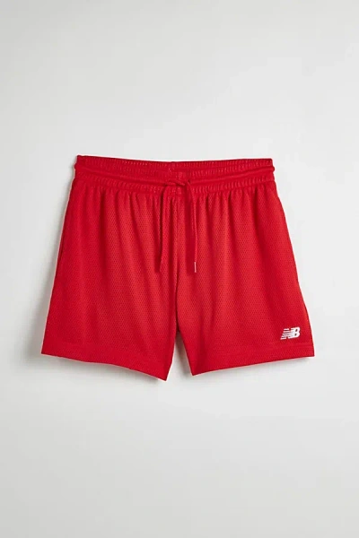 New Balance Mesh 5" Short In Team Red, Men's At Urban Outfitters