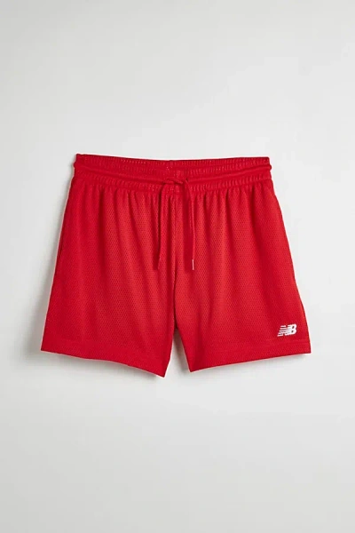 New Balance Mesh 5" Sport Short In Team Red, Men's At Urban Outfitters In Team Red