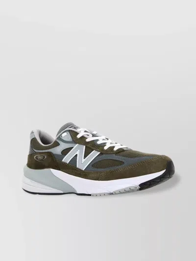 NEW BALANCE MESH AND SUEDE SNEAKERS 990V6