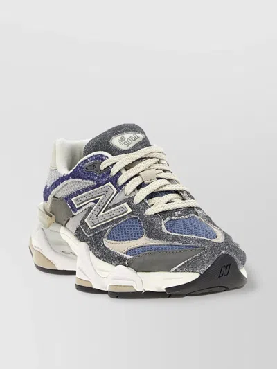New Balance Mesh Panel Sneakers With Textured Outsole In Blue