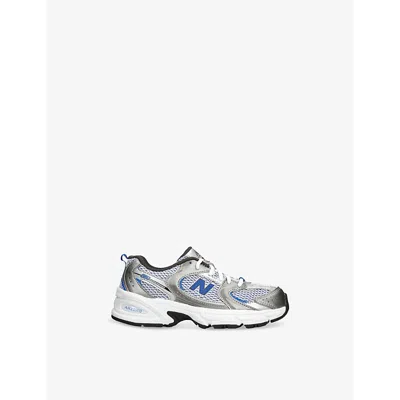 NEW BALANCE METAL COMB KIDS' 530 BRAND-PATCH WOVEN LOW-TOP TRAINERS EUR 35.5 /3 UK