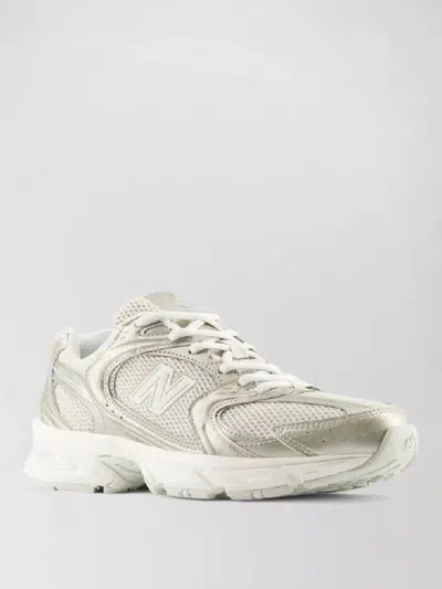 New Balance Metallic Mesh Sneakers Pull Tab Heel In Neutral