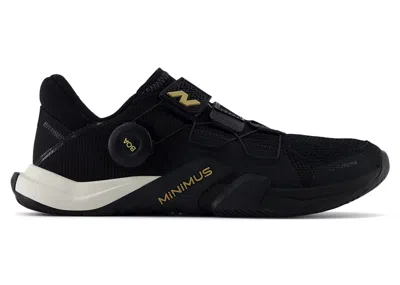 Pre-owned New Balance Minimus Tr Boa V2 (women's) Sneakers In Black/phantom/gold Metallic In Multi
