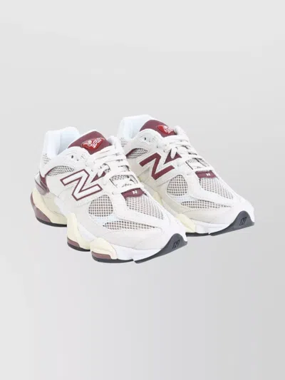 New Balance 9060 Low-top Sneakers In Linen And Burgundy In Neutral