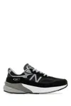 New Balance Black Low Top Sneakers With Logo Detail In Suede And Tech Fabric Woman