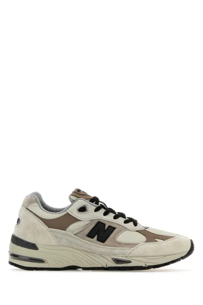 NEW BALANCE MULTICOLOR LEATHER AND FABRIC MADE IN USA 991 SNEAKERS