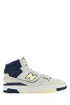 New Balance High-top Sneakers With Contrast Sole And Perforated Toe Box