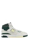 New Balance High-top Sneakers With Contrast Sole And Perforated Toe Box