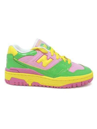 New Balance Multicolor Leather Sneaker In Pink