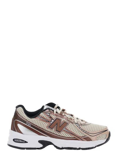 NEW BALANCE MULTICOLOR LOW TOP SNEAKERS WITH LOGO PATCH ON SIDE AND TONGUE AND PERFORATED PANELS IN TECH FABRIC 