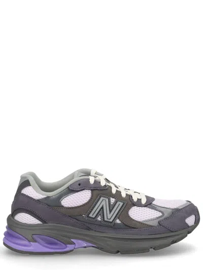 New Balance Multicolour Leather Synthetic Mesh Sneakers In Gray