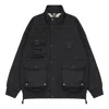 New Balance Multiple Pockets Cargo Windproof Sports Logo Jacket Black