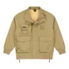 New Balance Multiple Pockets Cargo Windproof Sports Logo Jacket Dark Brown