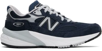 NEW BALANCE NAVY 'MADE IN USA' 990V6 SNEAKERS