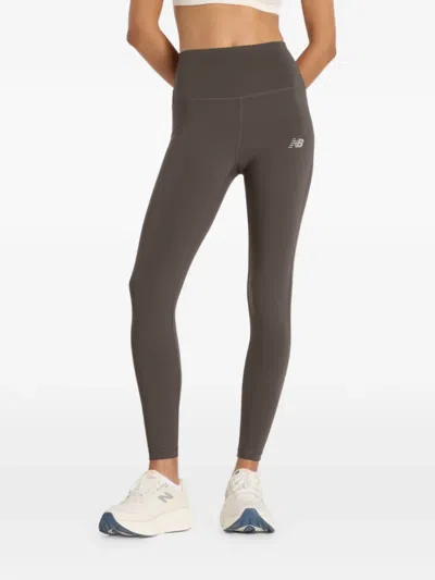 New Balance Nb Harmony Stripe Detail Leggings In Gray