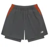 New Balance Nb Logo 2 In 1 Short 'dark Grey' In Gray