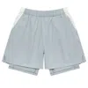 New Balance Nb Logo 2 In 1 Short 'grey' In Gray
