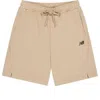 New Balance Nb Logo Cotton Short 'pink' In Neutral