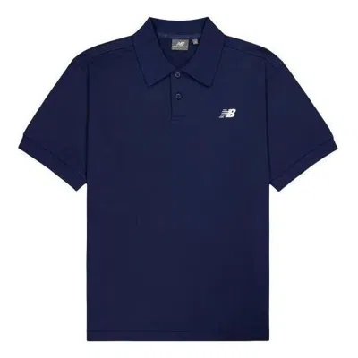 New Balance Nb Logo Polo Shirt 'navy' In Blue