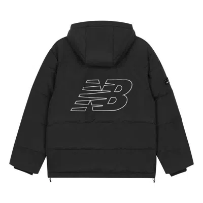 New Balance Nb Logo Winter Down Jacket 'black' In Animal Print