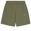 New Balance Nb Small Logo Woven Short 'olive Green' In Gray