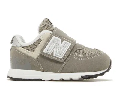 New Balance Babies'   574 New-b Hook & Loop Toddler 'rain Cloud Silver Metallic'