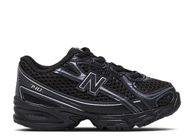 New Balance Babies'   740 Bungee Lace Toddler 'black Silver Metallic'