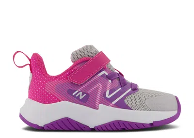 New Balance Babies'   Rave Run V2 Bungee Lace Toddler X-wide 'summer Fog Hi-pink' In Multi
