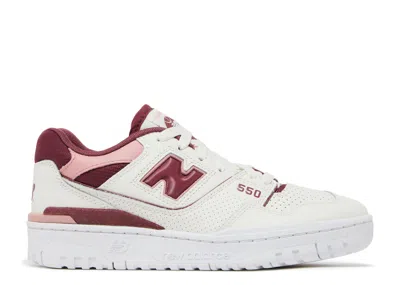 New Balance Wmns 550 'washed Burgundy' In White