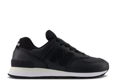 New Balance Wmns 574 'black Leather White'