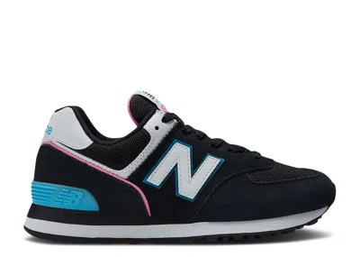 New Balance Wmns 574 'black Vibrant Sky Pink'