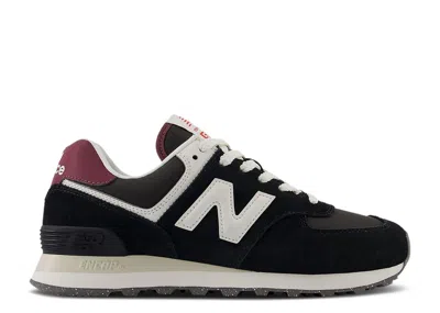 New Balance Wmns 574 'black White Maroon'
