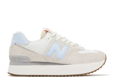 New Balance Wmns 574+ 'moonbeam Light Chrome Blue' In White
