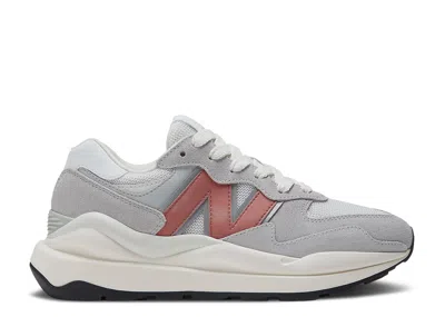 New Balance Wmns 57/40 'light Aluminum Mineral Red' In Gray