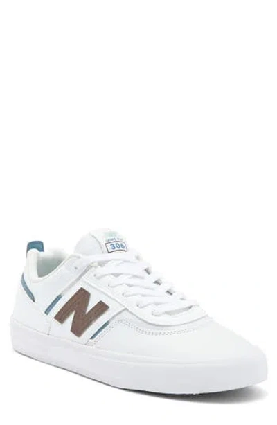 New Balance Numeric 306 Jamie Foy Skate Sneaker In White/dark Mushroom