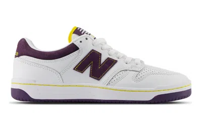 Pre-owned New Balance Numeric 480 Lakers In White/purple
