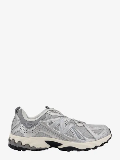 New Balance Nylon And Leather Sneakers In Silver