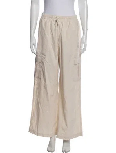 Pre-owned New Balance Nylon Wide Leg Pants W/ Tags In Neutral