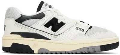 New Balance Off-white 550 Sneakers In Sea Salt/black