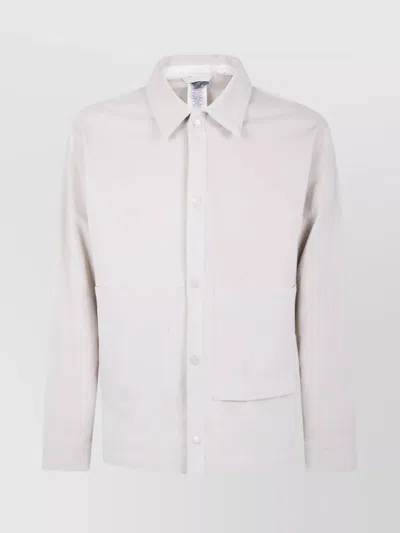 New Balance Overshirt With Stretch Corduroy Fabric In Metallic