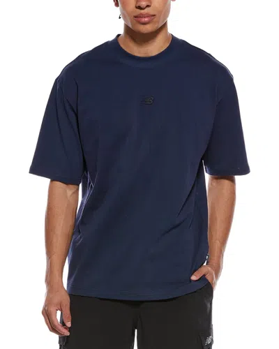 New Balance Oversized Tonal T-shirt In Blue
