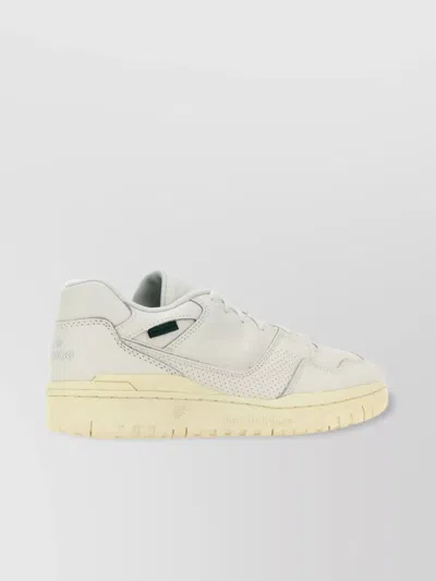 New Balance Padded Ankle Leather Sneakers In White