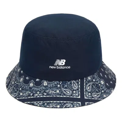 New Balance Paisley Pattern Bucket Hat 'navy' In Blue