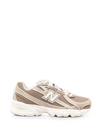 New Balance Panelled Mesh And Suede Sneaker In Brown