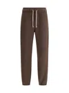 New Balance Cotton Trousers Featuring Elastic Waistband In Brown