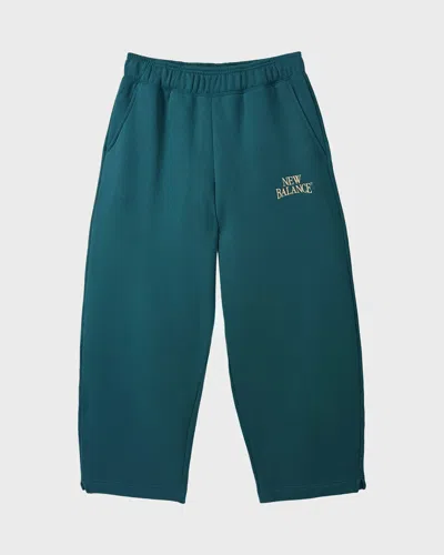 New Balance Pants Trackside Fleece Barrel In Green