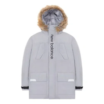 New Balance Parka Jacket 'grey Black' In Gray