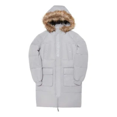 New Balance Parka Jacket 'grey White' In Gray