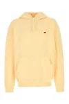 New Balance Hooded Cotton Sweatshirt Kangaroo Pocket In Orange